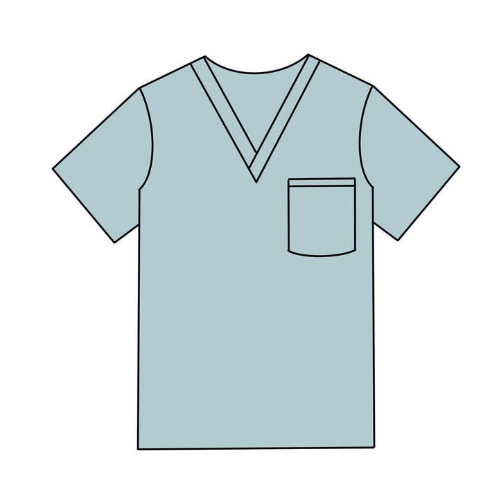 Scrub Top/T-Shirt for wholesale by Maison’s Custom Cutters