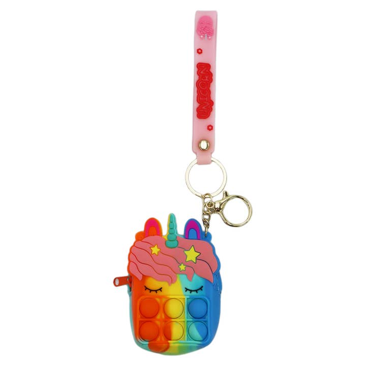 Cap Zone - Wholesale Coin Purse - Kids - Cubic Dreaming Unicorn Bubble Pop Coin Bag2