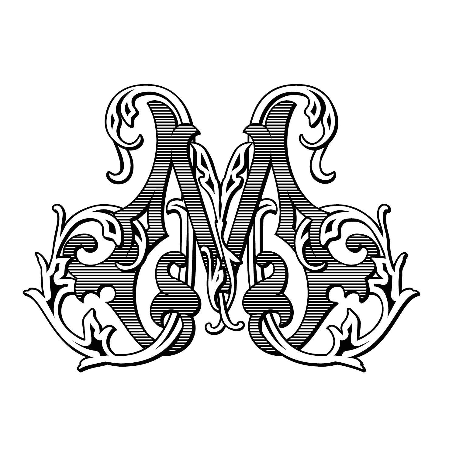 The French Bee & Co – wholesale Plant pot – Champagne Bucket Chinoiserie Monogram min 4 pieces assrtd1