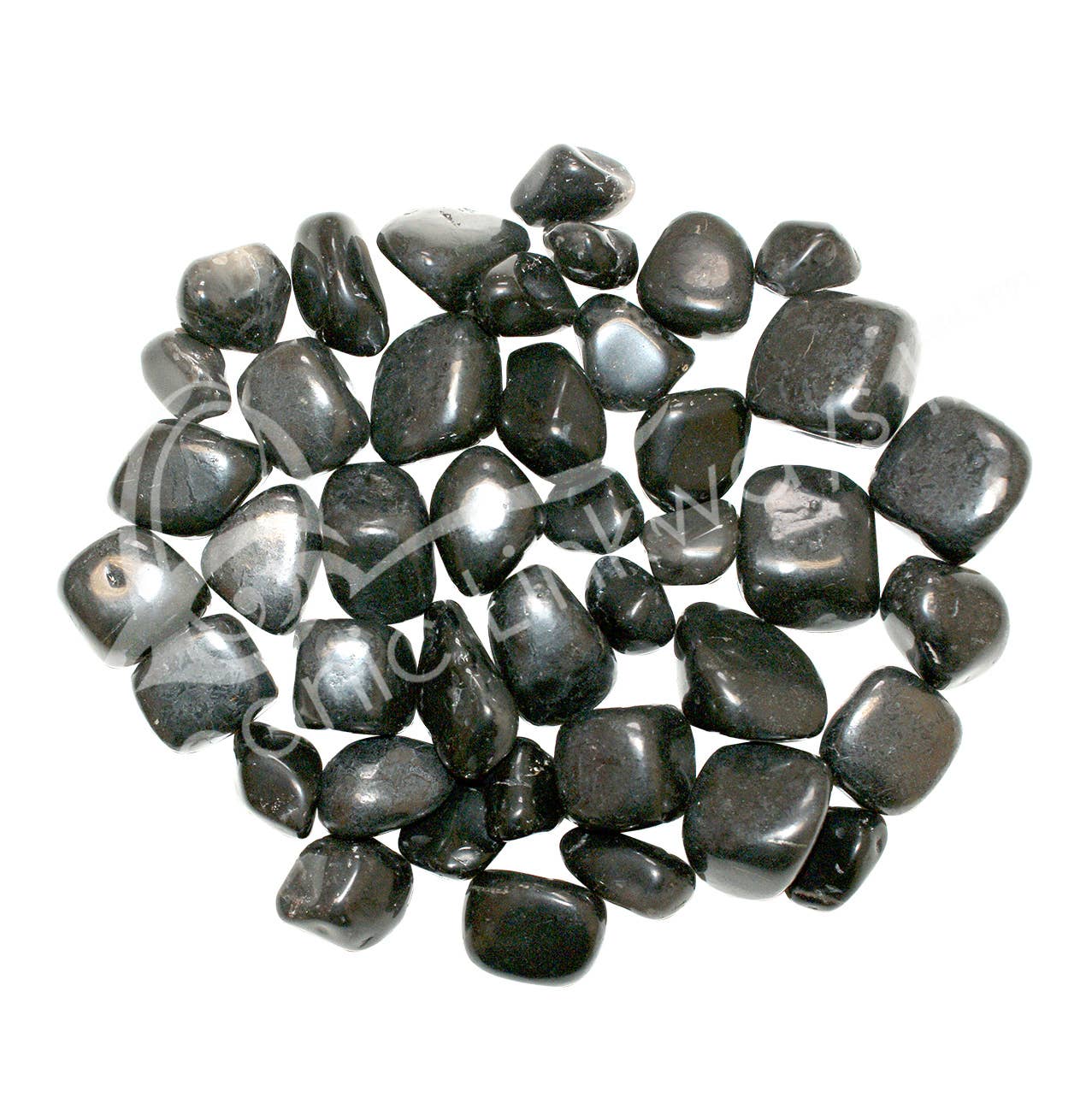 Oceanic Linkways Inc - Wholesale Spiritual Stone/Crystal - TUMBLED STONES - SHUNGITE 20-30 MM (KG)