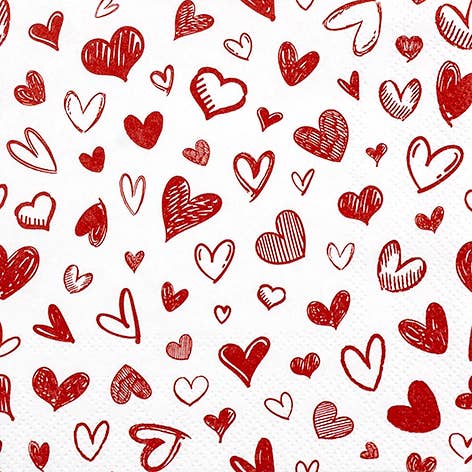 Cocktail napkins Hearts allover for wholesale by Home Fashion - Carl Dietrich GmbH