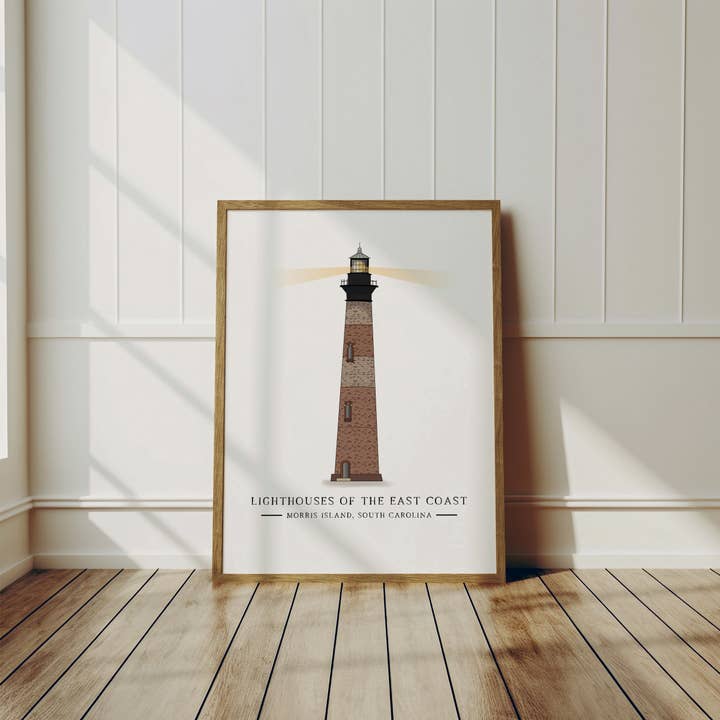 Morris Island - Lighthouses of the East Coast for wholesale by Fox Burrow Designs