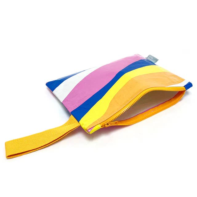 Hello Weekend - Wholesale Pouch – Women’s - Pink, Orange, Blue & White - Zipper Pouch for Organisation 2