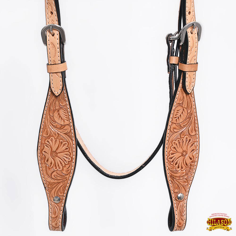 HILASON - Wholesale Horseback Riding Gear - HILASON Western Horse Headstall Breast Collar Set Tack Genuine American Leather | For Horses Headstalls157