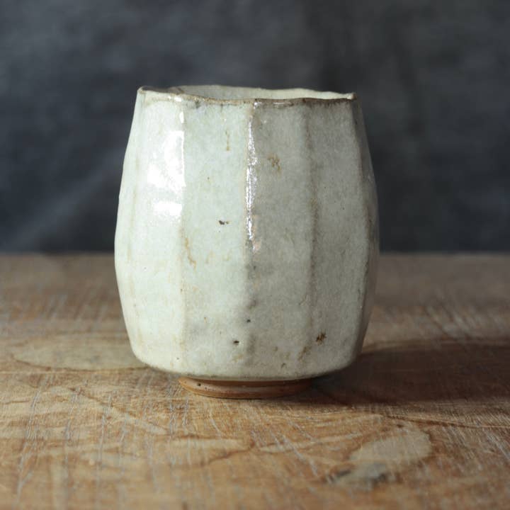 Matt Fishman Pottery - Wholesale Drinking Glass/Cup - Wild Clay and Glaze Teacup White Ash Glaze7