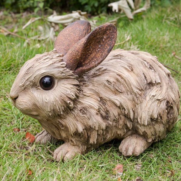 Large Driftwood Rabbit Statue for wholesale by Hi-Line Gift Ltd.