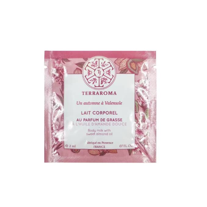 Esempio di lozione per il corpo alla mandorla da 2 ml per la vendita all'ingrosso da parte di Terraroma