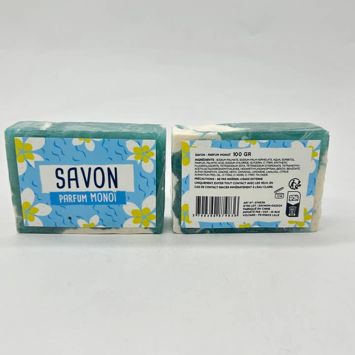 FRENCH TENDANCE - Vendita all'ingrosso Set di saponi - Sapone a fette glic vegetale 100 gr - Profumo Monoï2