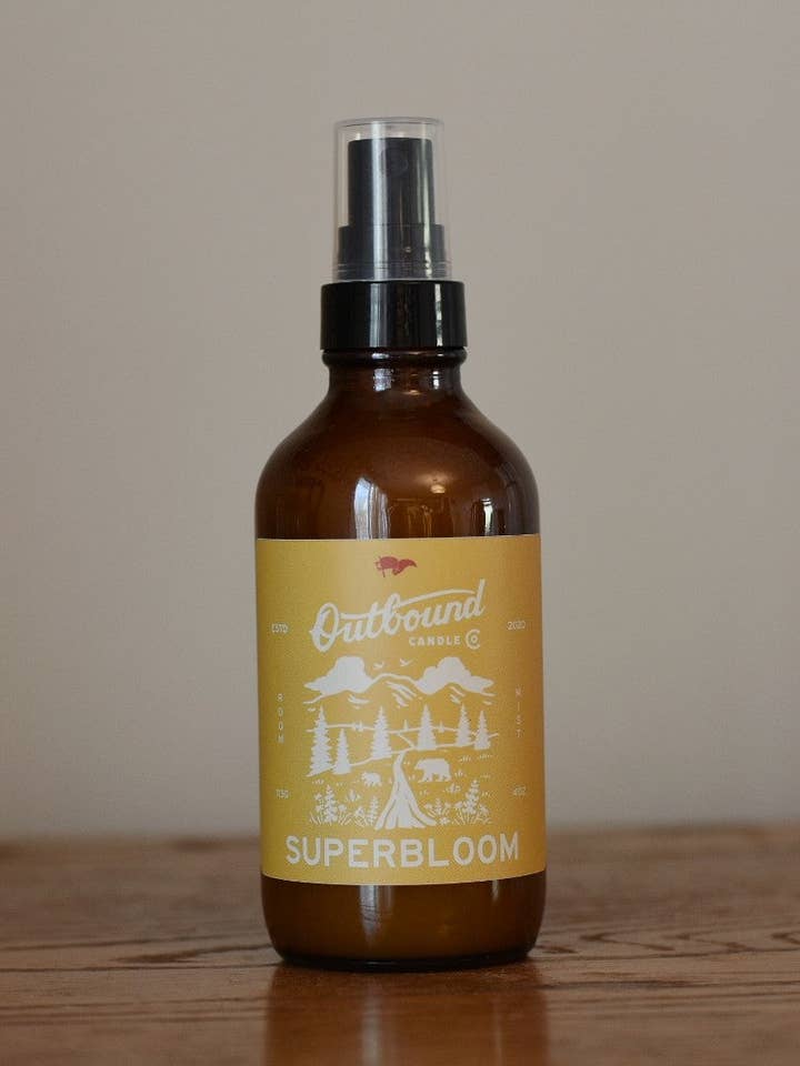 SUPERBLOOM | 4oz Room Mist for wholesale by Outbound Candle Co.