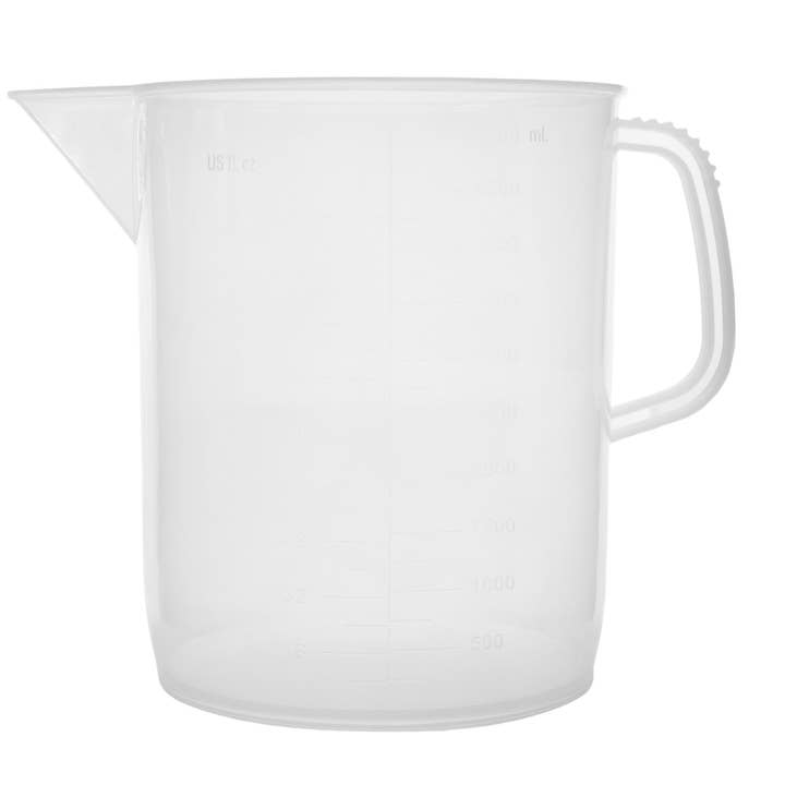 Measuring Jug, 5000ml - Short Form, Euro Design - Polypropylene Plastic - Raised Graduations for wholesale by Eisco