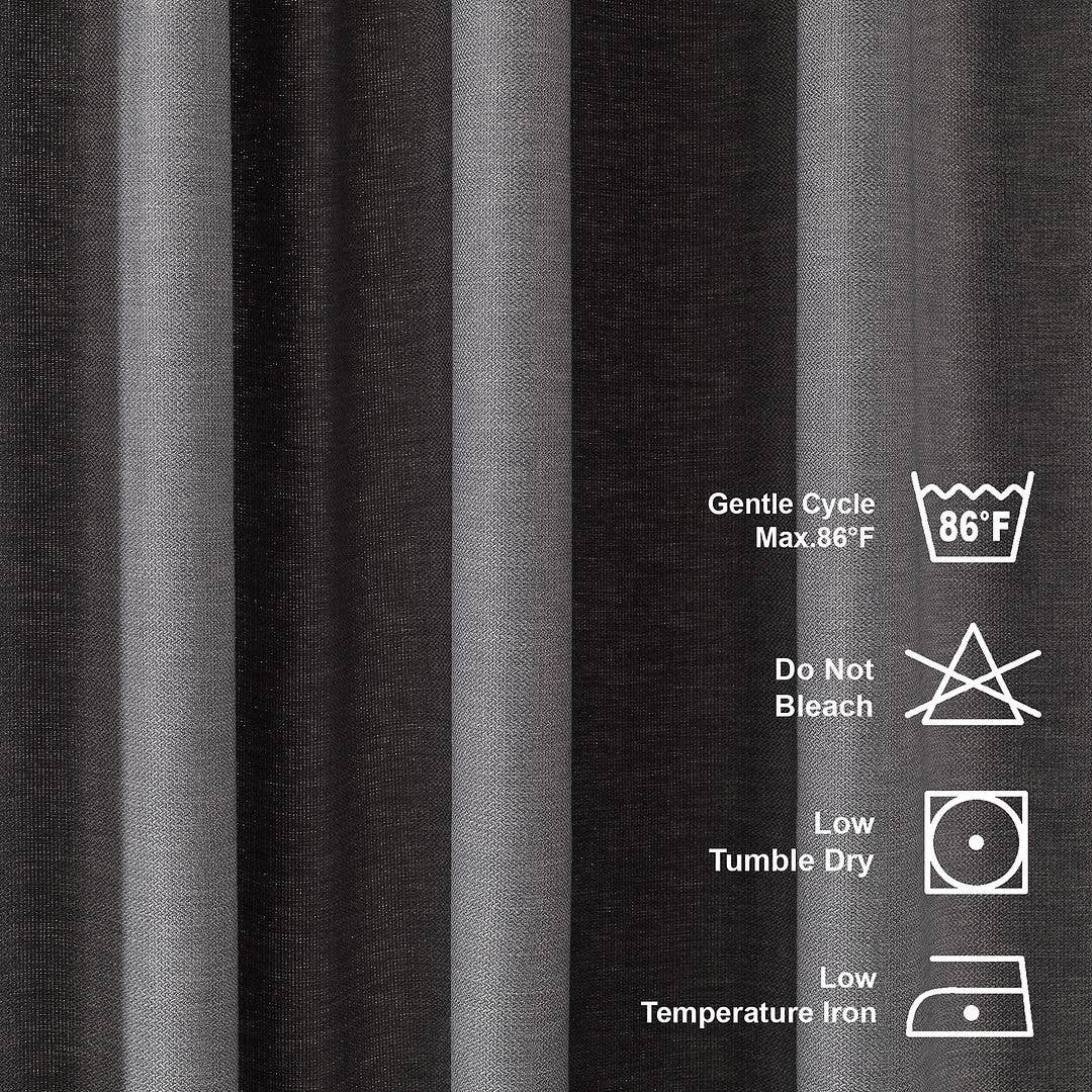 Bes Home Design - Vente Rideaux - Rideau décoratif personnalisé en faux lin de 100 po de large et extra long11