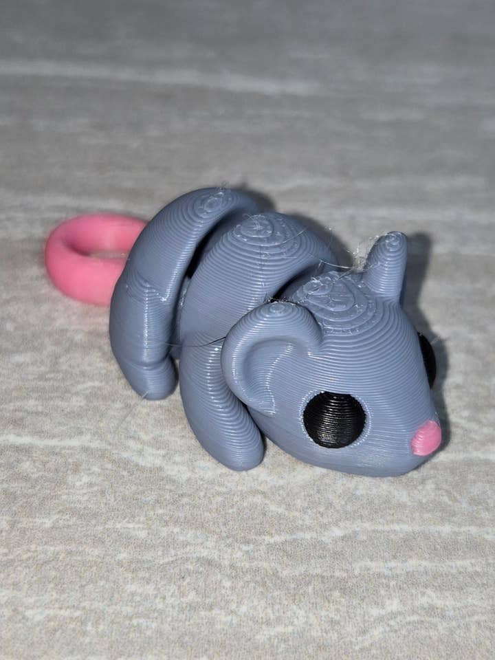 3d Printed Mouse | Articulating Figurine | Flexi Animal for wholesale by Cosmic 3D Creations