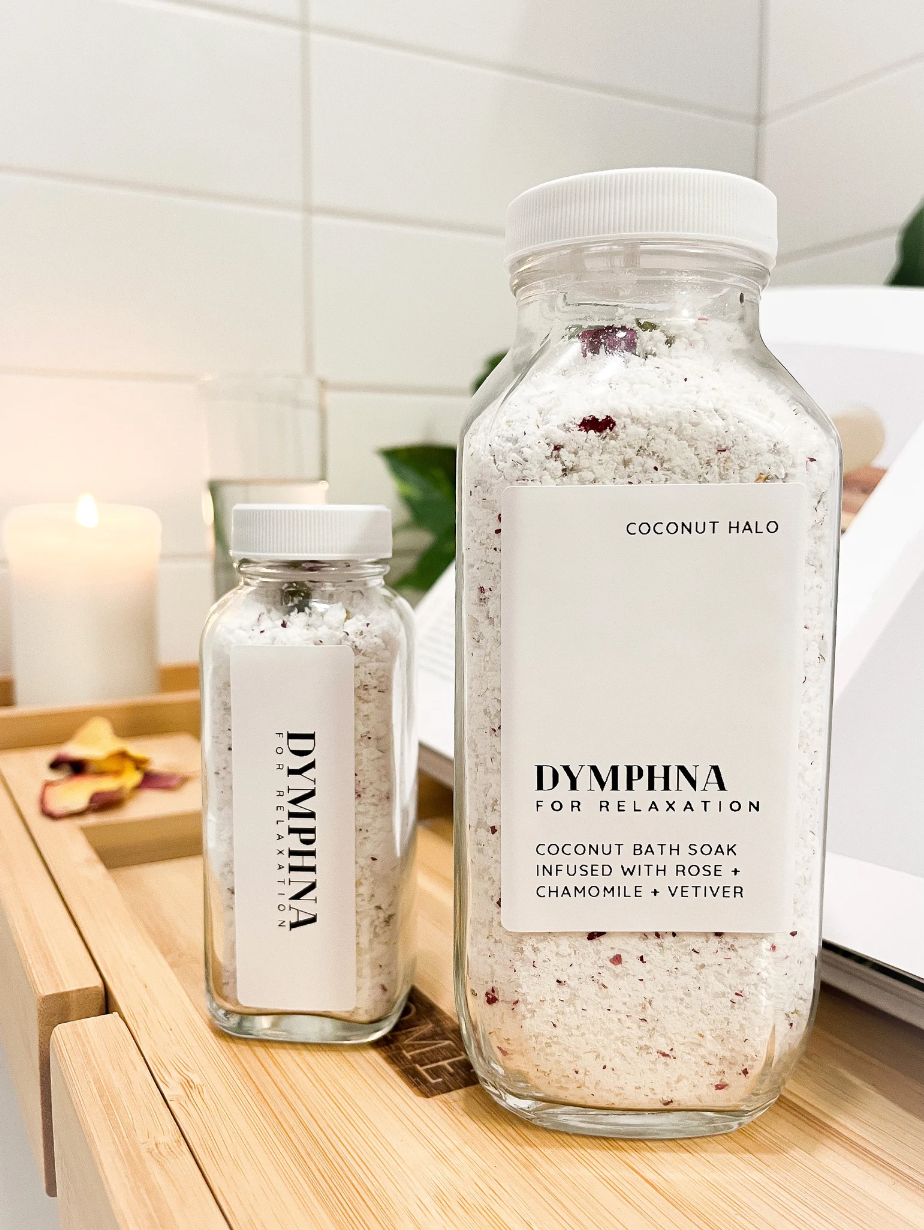 Coconut Halo - Wholesale Bath Soak/Milk - DYMPHNA | vegan bath milk; for relaxation; rose & sandalwood2