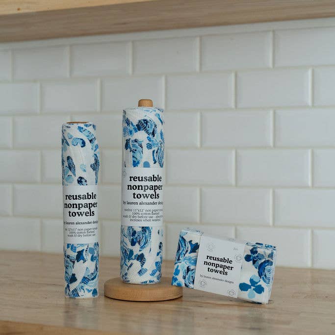 Lauren Alexander Designs - Wholesale Paper Towels - Reusable Paper Towels - Indigo Rose1