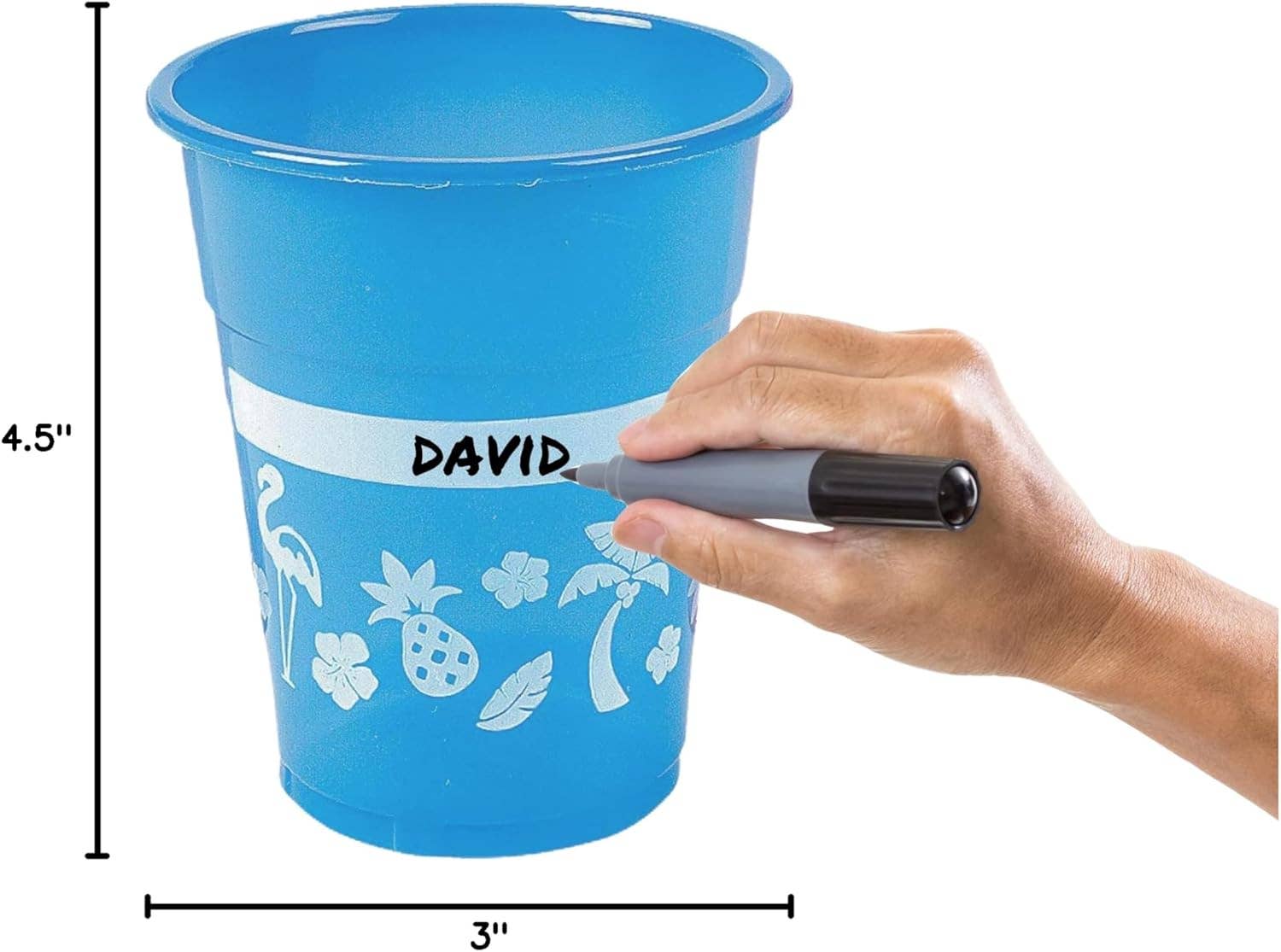 4E's Novelty - Vente Gobelets jetables - Lot de 48 gobelets tropicaux de fête 4E's Novelty avec pailles parasol – Ensemble de vaisselle de boisson hawaïenne vibrante9