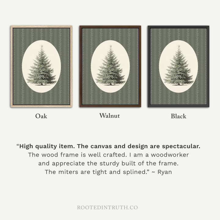 Rooted in Truth - Wholesale Art Print - Folk Vintage Christmas Tree Wall Art Print Holiday Decor2