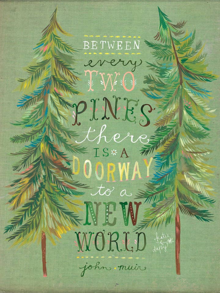 Two Pines Print for wholesale by Katie Daisy