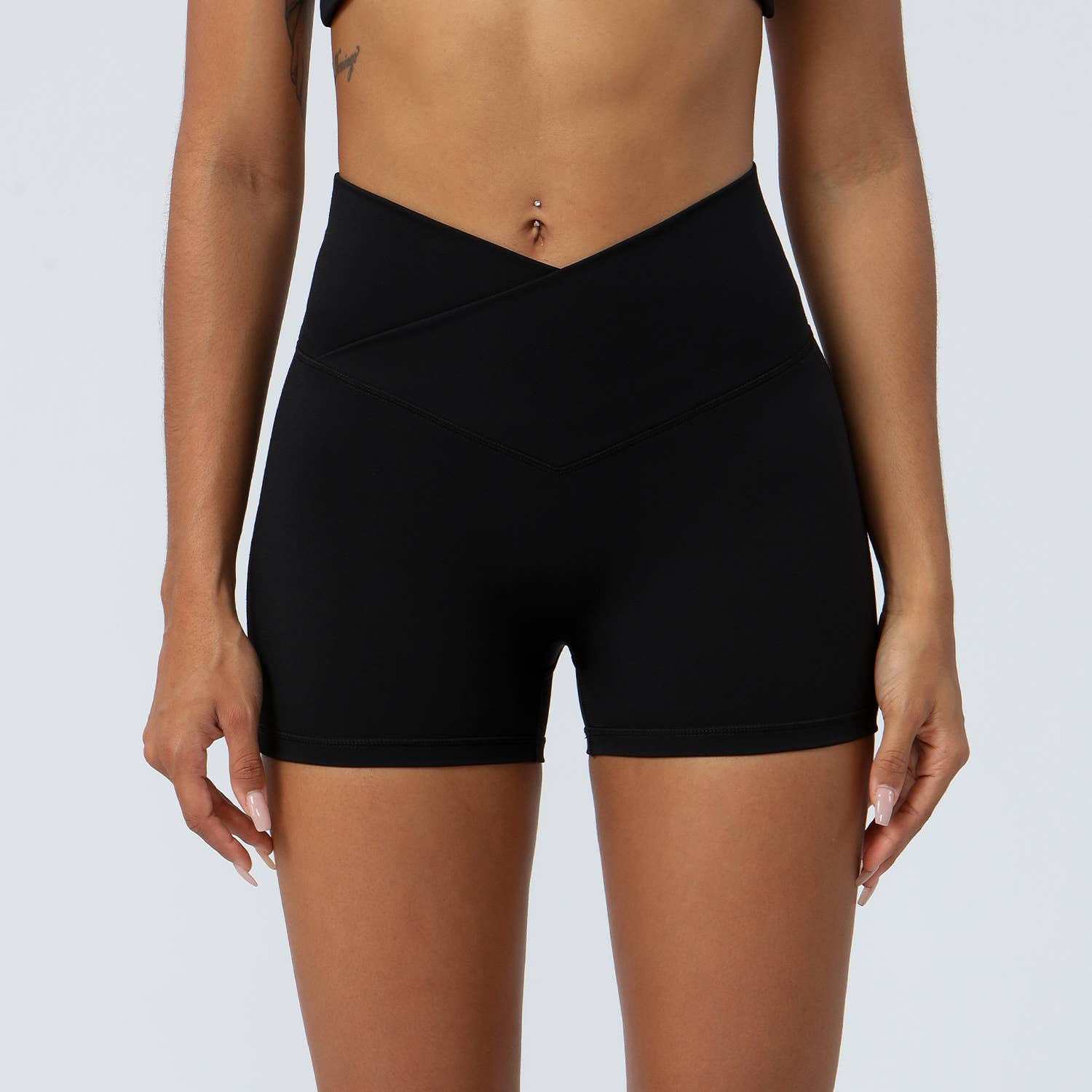 Sodalemon - Venta al por mayor Pantalones cortos deportivos - Mujer - Pantalones cortos con cintura cruzada para mujer0