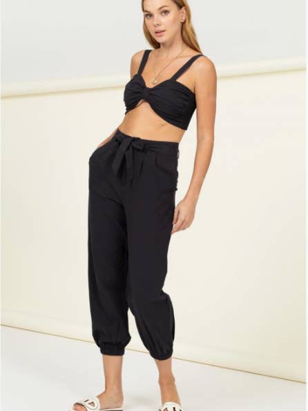 Farah Women's Lounge Set with Tie-Front Pants for wholesale by The Mel Boutique