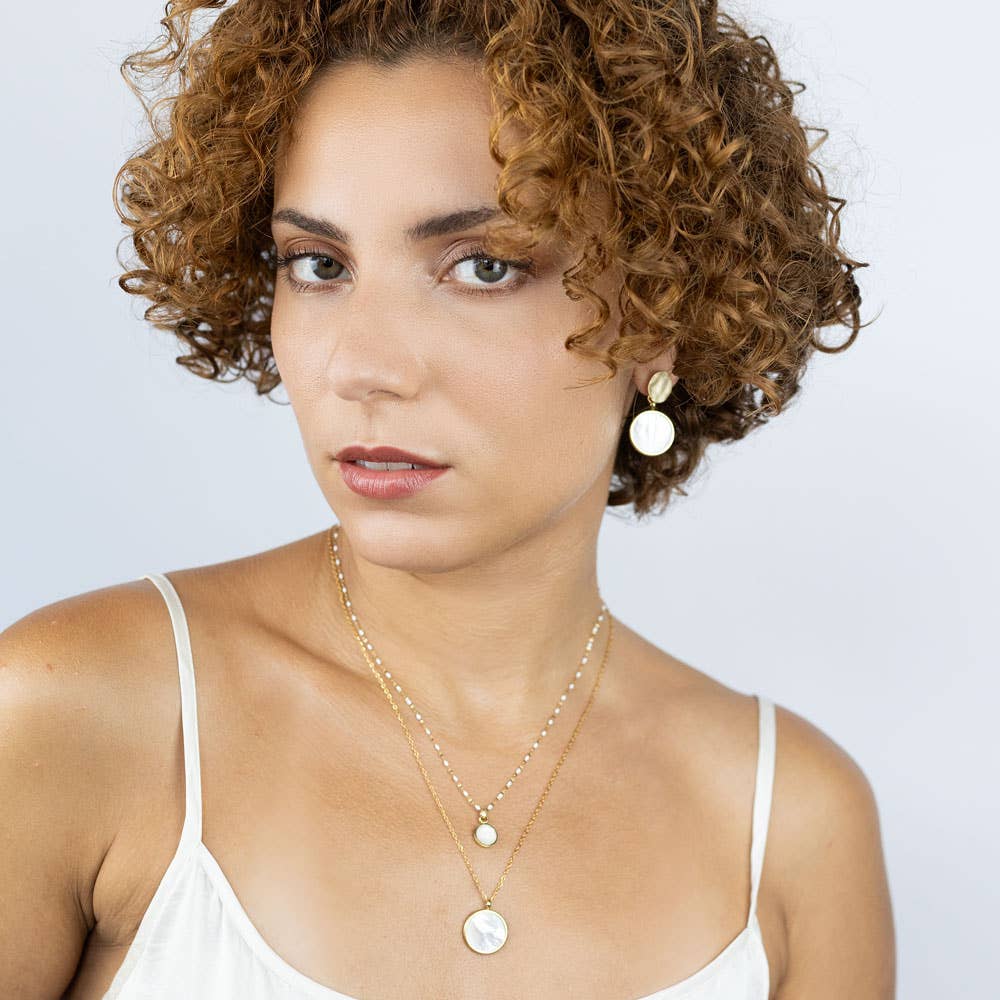 Sergio Engel jewellery - Wholesale Halskettinghanger - Strandketting 02 - in roestvrij staal met natuursteen of parelmoer13