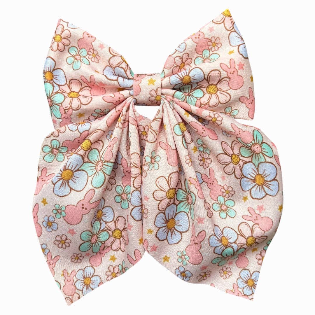 Kids Charm Online - Wholesale Hair Bow - Kids - Easter printed coquette hairbows with alligator clip.(4PCS/$10.00) BW-2025-11