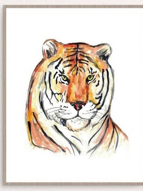 Poster mural de peinture de tigre Aquarelle pour la vente par Goodfairyart