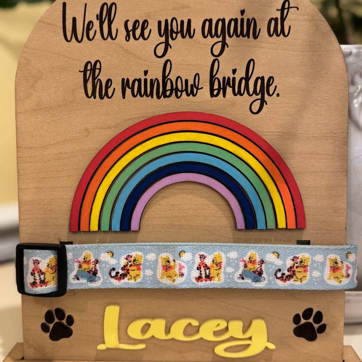 Tara’s Craft Room - Wholesale Pet harness – Dog - Pet collar holder memorial rainbow bridge sign1