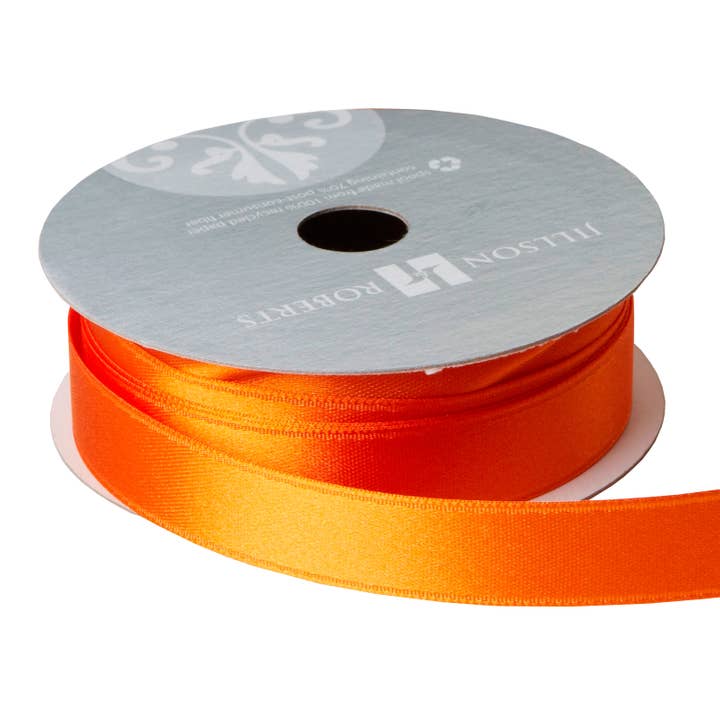 Orange Ribbon - Fancy Satin 5/8" for wholesale by Jillson & Roberts