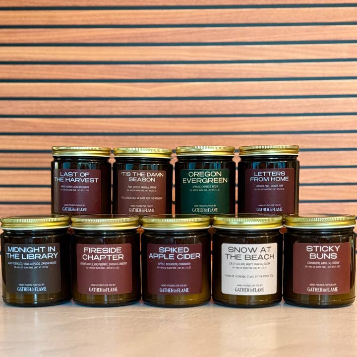 Gather In Flame Candle Co. - Wholesale Jar/Filled Candle - Spiked Apple Cider – Apple, Bourbon & Maple Candle8