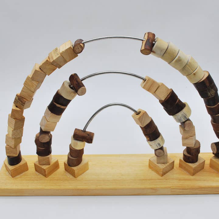 Q Toys - Wholesale Wood toy – Child - Rainbow Tracing Beads5