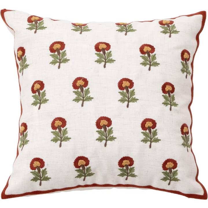 Fennco Styles - Wholesale Throw/Decorative Pillow - Flower Embroidery 18" Throw Pillow7