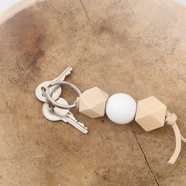Simply Styled Art - Wholesale Keychain - Women's - Boho Wood Bead Geometric Keychain19