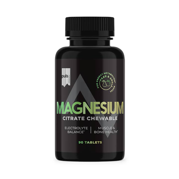 MAGNÉSIUM À CROQUER Poire-Pomme 90 comprimés pour la vente par Puls Nutrition