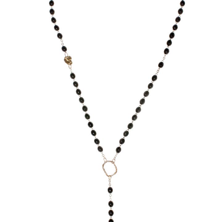 Alkemie Jewelry - Wholesale Prayer beads necklace - Small Crescent Moon Rosary1