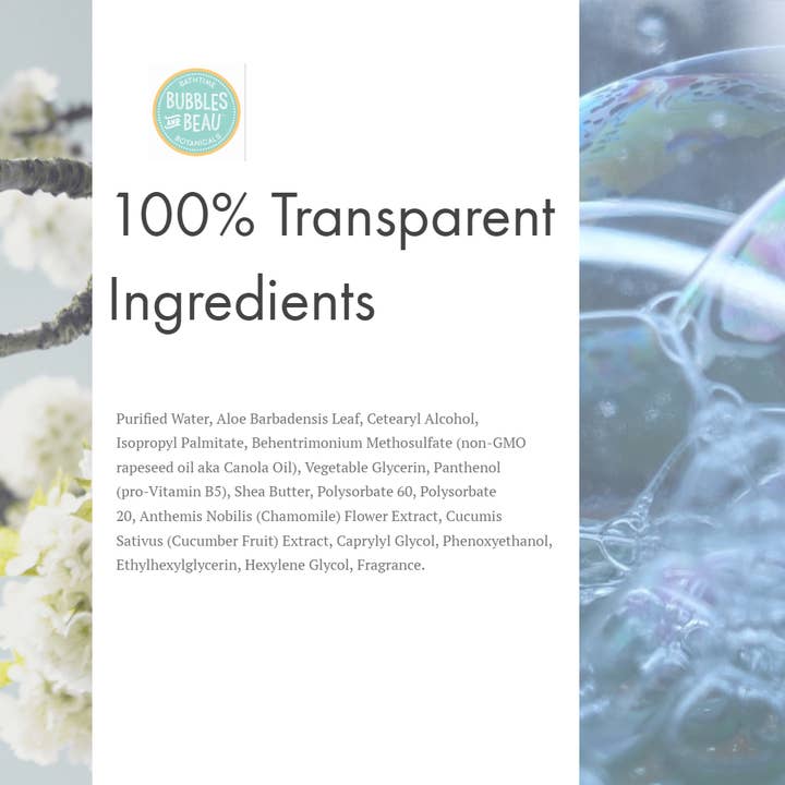 Bubbles and Beau Luxury Bathtime Essentials - Wholesale Body Cream/Lotion - Baby - 8 oz Bubbles and Beau Body Lotion