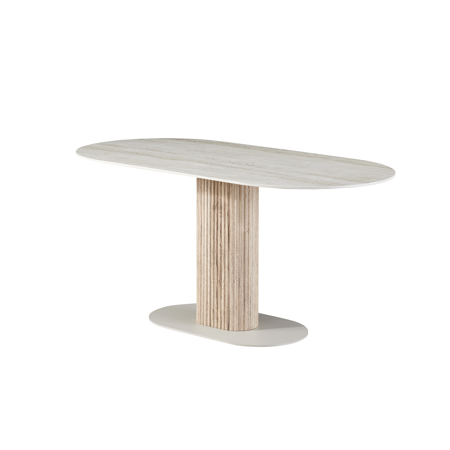 Opjet Paris – wholesale Side table – Oval dining table natura L160 W80 H76cm1