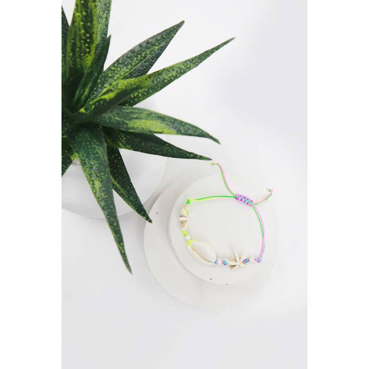 MIX COLOR Starfish and Shell Adjustable Bracelet for wholesale on Faire2