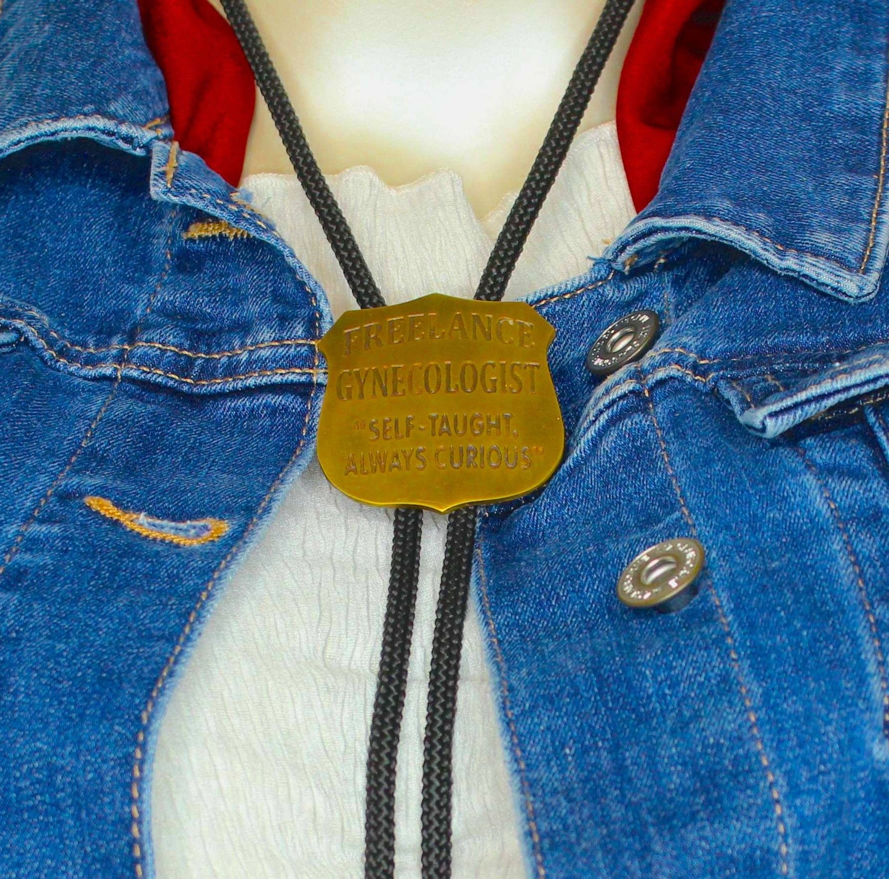 HHH Designs - Vendita all'ingrosso Collana a Y - Cravatta Bolo da 52mm x 45mm Ginecologo Freelance, prodotta negli USA, ciascuna1