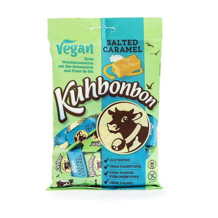Kuhbonbon - Venta al por mayor Caramelo - Caramelo de vaca Salado Caramelo Vegano 165g