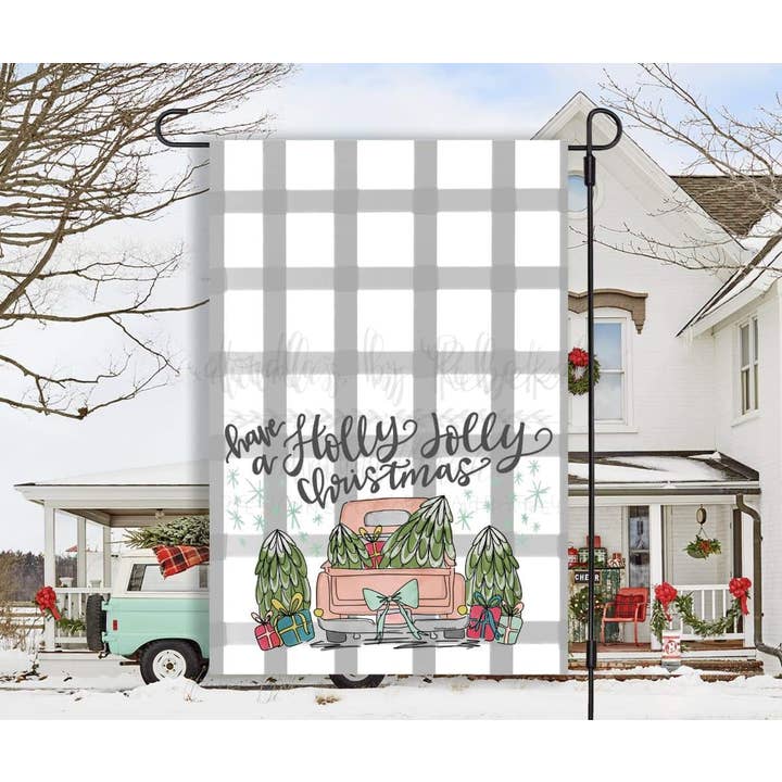 Holly Jolly Garden Flagga för wholesale av Doodles By Rebekah