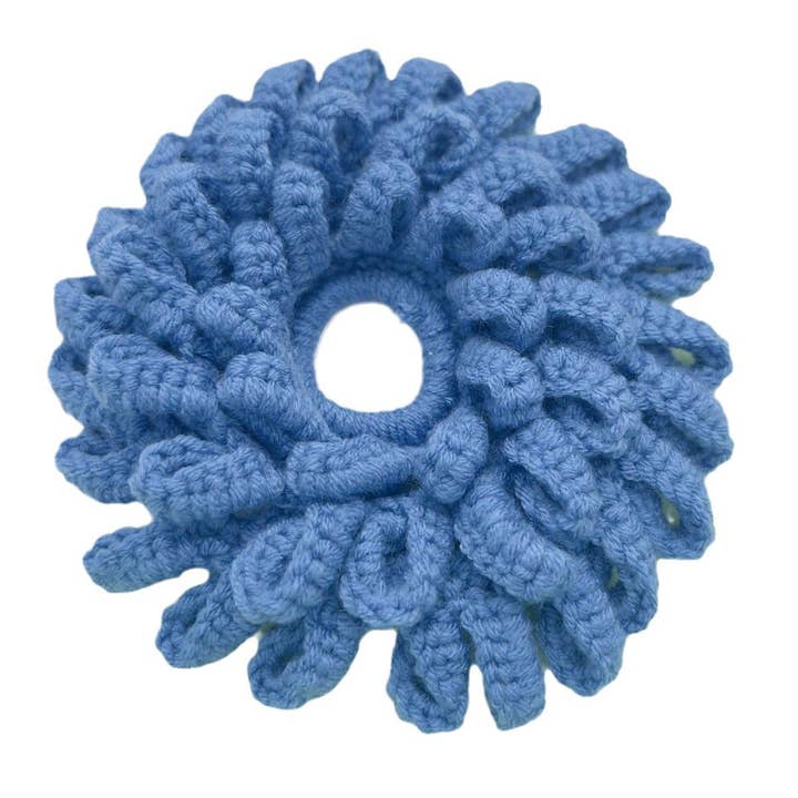 Handgemaakte Blauwe Bloemige Haarversiering Gevlochten Garen S5P433 voor wholesale door alberalkirk