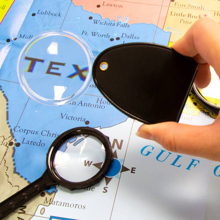 BAZIC Products - Wholesale Magnifying Glass - 2x Magnifier Sets (3/Pack)1