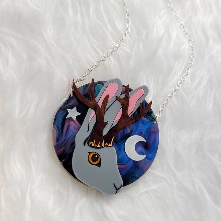 Jackalope Necklace for wholesale by Sugar and Vice