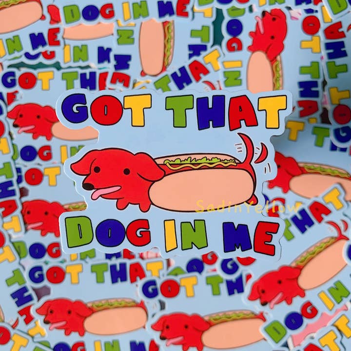 Hotdog Dog Sticker for wholesale by SadinYellow