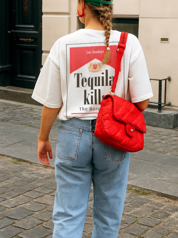 Los Sundays Tequila - Wholesale Screen Printed T-Shirt - Unisex - The Kills Two - Blanc White1