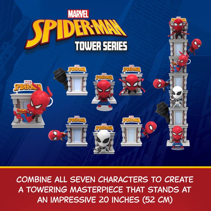 Toys Matter Inc. - Wholesale Decorative Figurine - Marvel Spider-Man Tower Series Hero Box - Blind Box CDU5