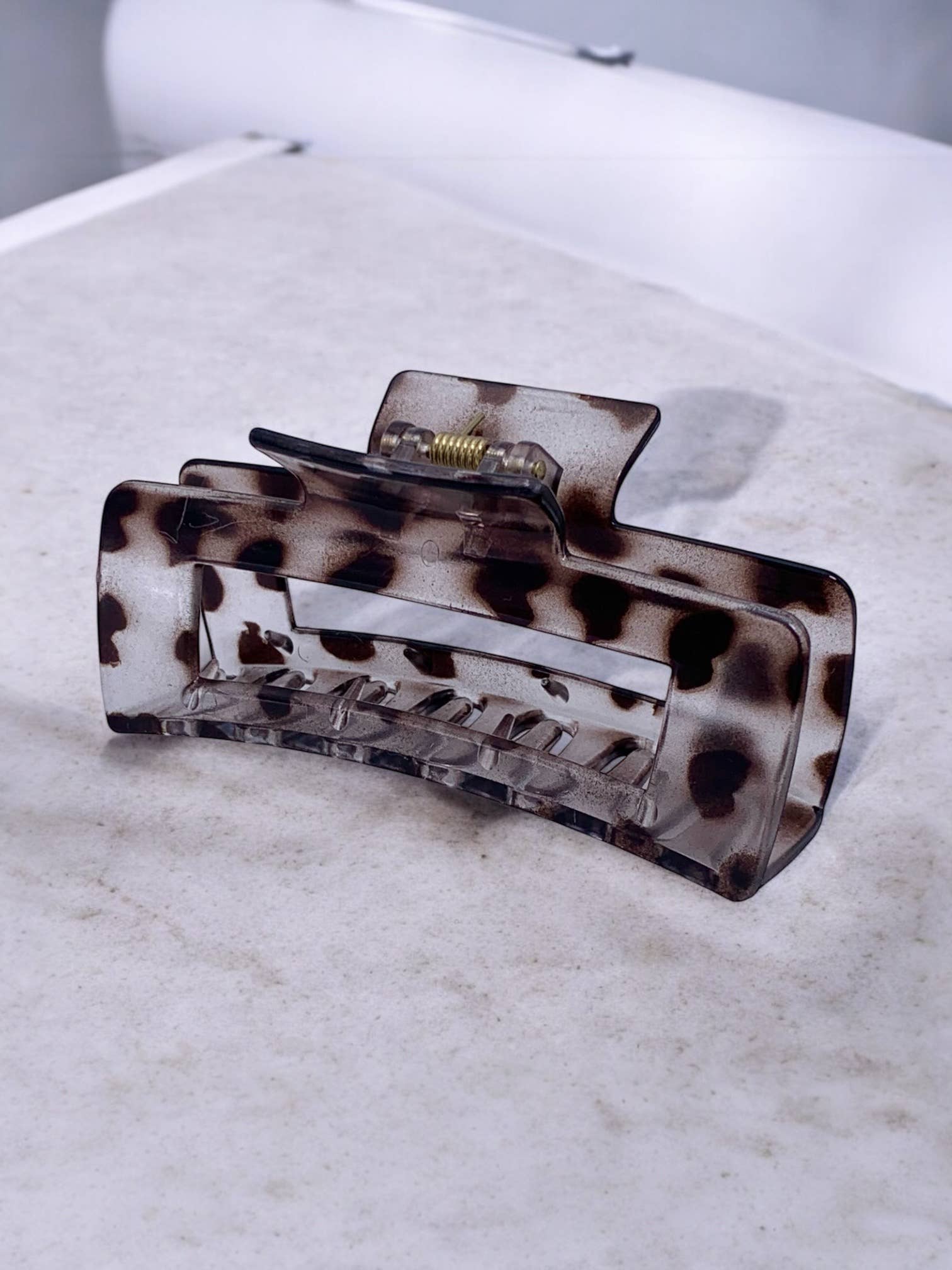 BYREN | ÉLINE L'ATELIER - Vendita all'ingrosso Set di accessori per capelli - Donna - Fermaglio per capelli rettangolare leopardato YH530