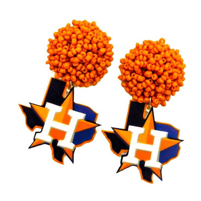 Scout Celebration Astros H Texas Oorbellen voor wholesale door THE ACCESSORY SCOUT