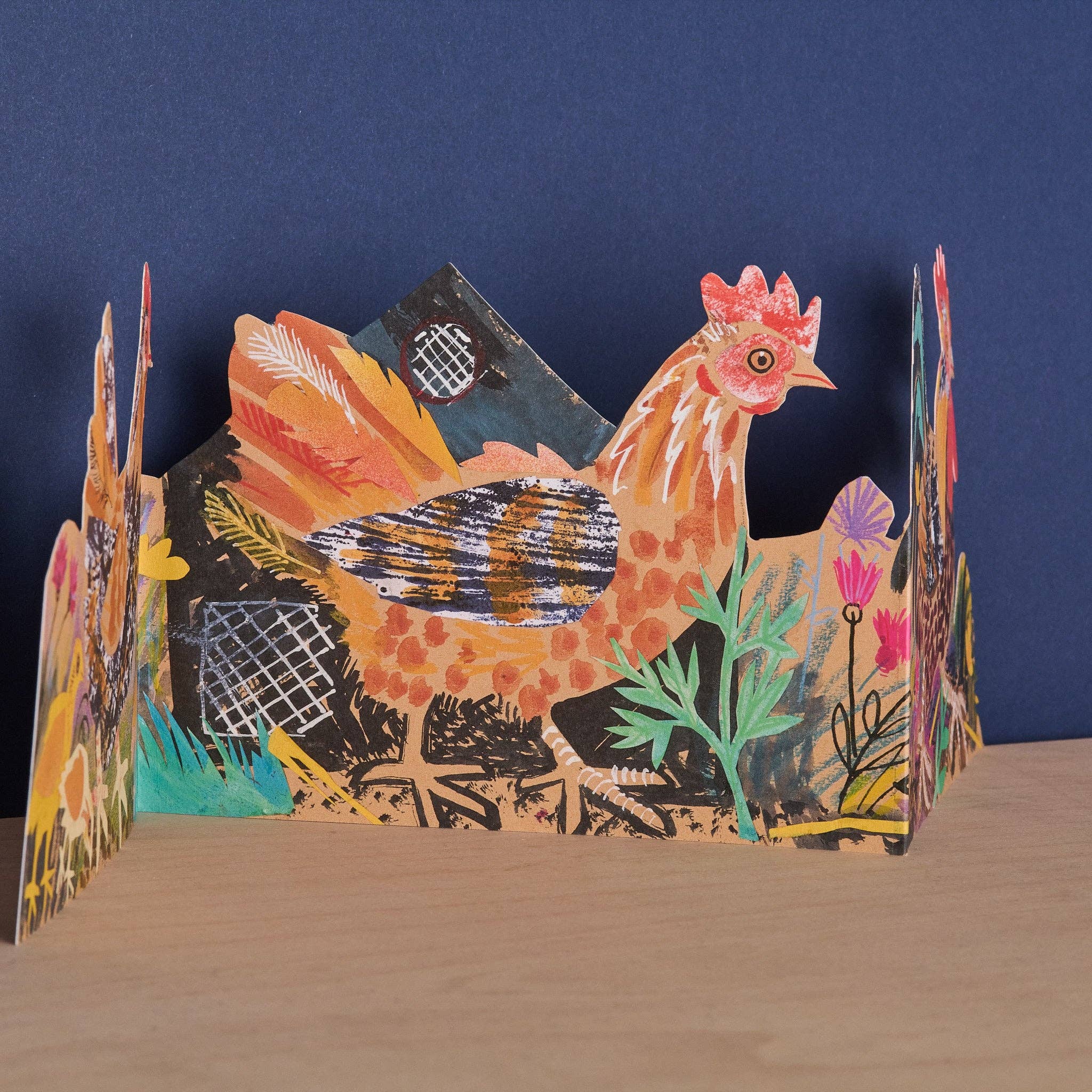 Art Angels - Wholesale Everyday Greeting Card - Three Fold Chickens2