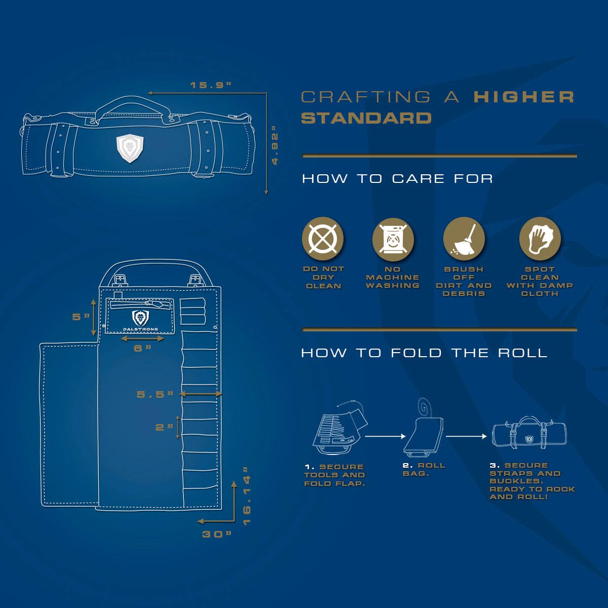 Dalstrong - Wholesale Kitchen/Utility Knife - 12oz Heavy Duty Canvas & Leather | Desert Drifter Brown | Nomad Knife Roll | Dalstrong ©14